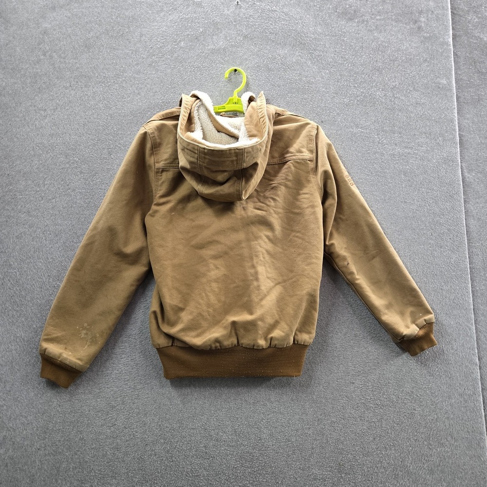 Carhartt Women Jacket M (8/10) Brown Sherpa Lined Weathered Duck Y2K - Picture 5 of 13